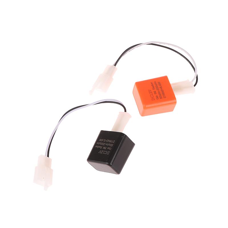 Adjustable 2-Pin Electronic Led Flasher Relay With Wires For Bikes Motorcycles Scooters Turn Signals Hyper Flash Blinkers Relay