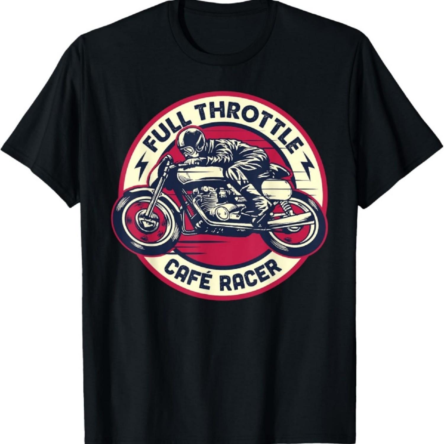 

Кафе Рейсер - Полный газ - Винтажная мотоциклетная футболка XXXXXL чёрный