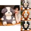Cute Border Collie Plush Toy Dog With Scarf Decoration For Childrens Birthday Gift
