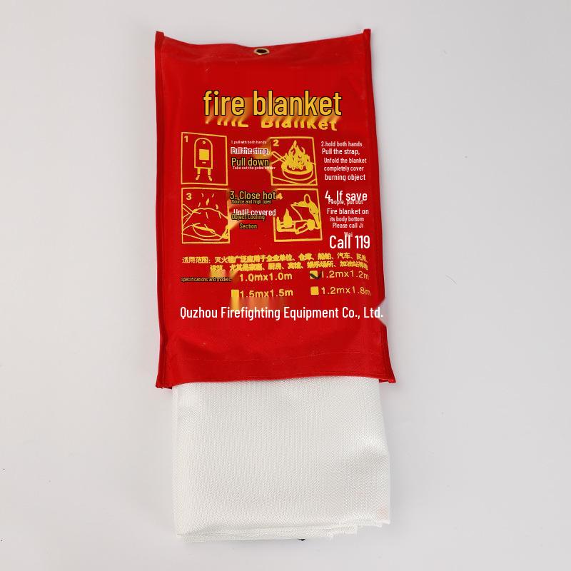 Sanqi'an Fireproof Fiberglass Blanket: Red Heat-Resistant Fabric for Kitchens, Gas Stations, Schools