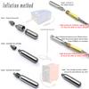 Optimized Valve Dual Seal Air Canister 8g/12g/16g Reusable Stainless Steel Gas Cartridge for Cycling Tire Repair Aquarium Oxygen