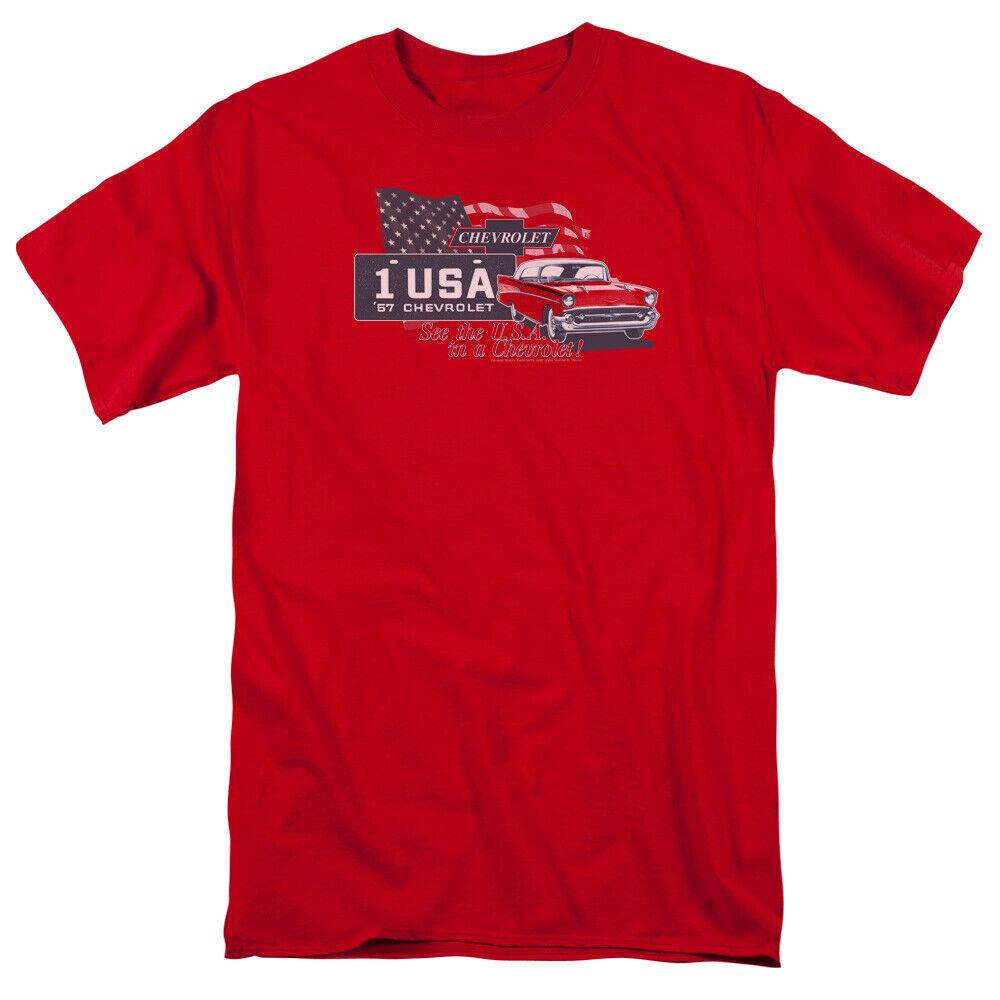 

Chevrolet See The USA Car Tee Chevy Red Unisex T-shirt