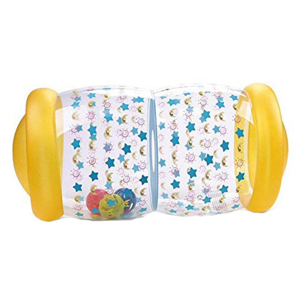

Inflatable Baby Roller Toy with Colorful Ball Baby Crawling Auxiliary Roller жовтий