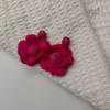 Dopamine Color Chiffon Flower Earrings - Fresh Seaside Style for Women