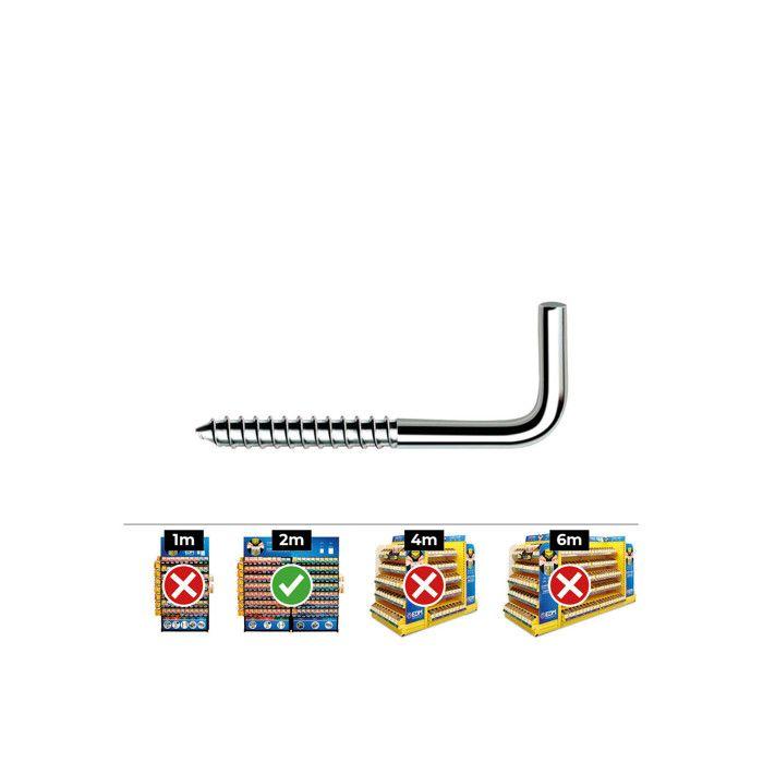 Crochets - CELO - ALR - 250 pièces - Zingué - 4x50mm - Métal