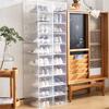 1/2/6PCS Dustproof Foldable Transparent Shoes Case Storage Box Thickened Drawer Case Shoe Boxes Stackable Box Shoe Organizer