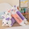 Cute Strawberry Siding Rabbit Plush Toys for Girls Sleeping Long Pillows Home Cushions for Chinese Valentine's Day Gift Side Sleeping Pillow