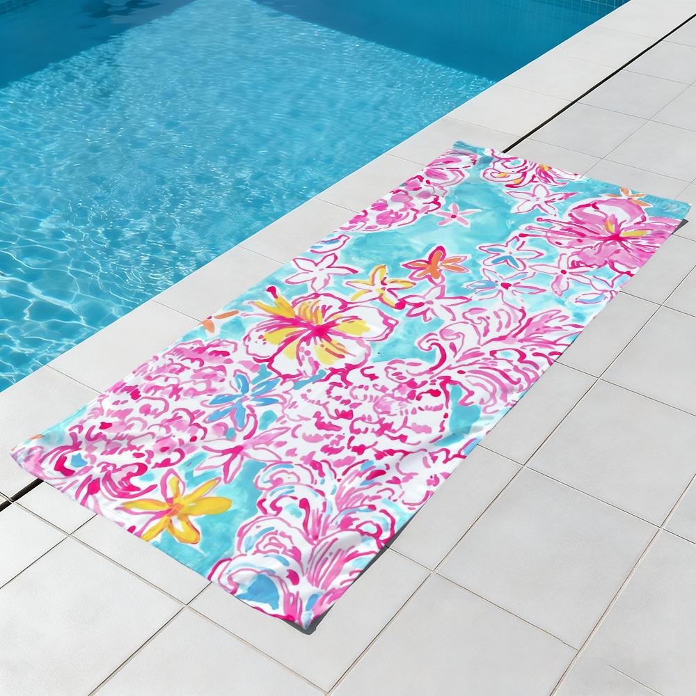 L-Lilly Logo Towel Gift For Travel Gym Sauna Travel Spa Shower Camping Quick Dry Sports P-pulitzer-P Beach Towels Soft Pool