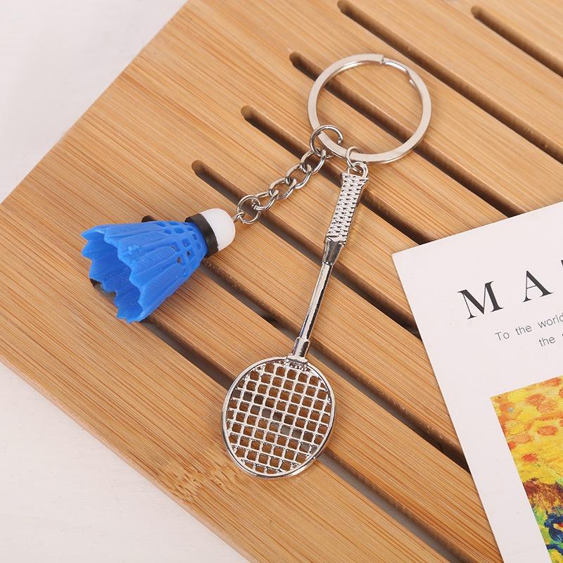 New Badminton Tennis Keychain Alloy Pendant Sports Souvenir