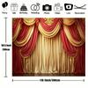 Polyester Red and Yellow Curtain Party Backdrop for Multipurpose Use - Universal Carnival, Birthday, and Holiday Decorations