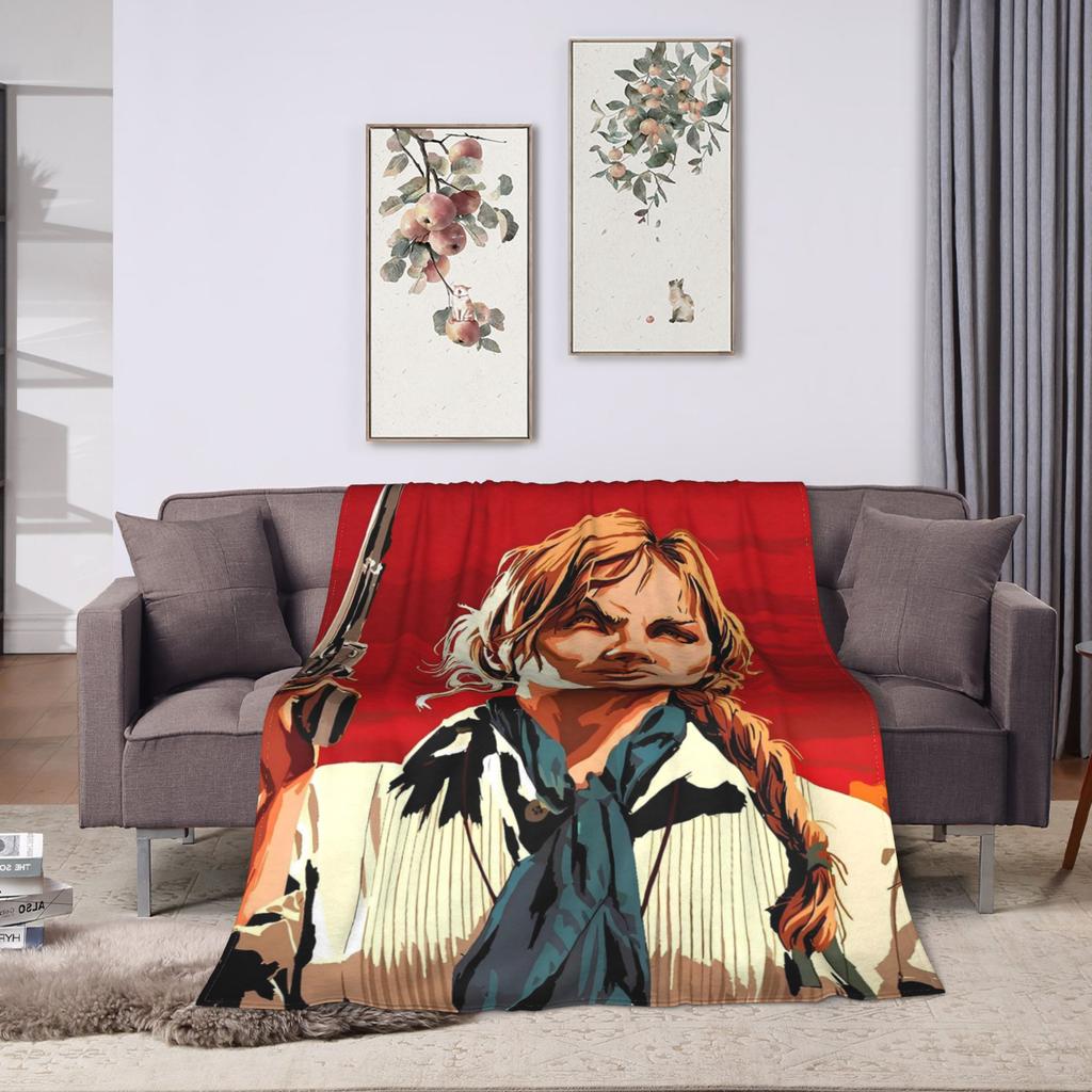 Arthur Red Dead Redemption 2 Blanket Quality Soft Warm Throw Blanket Winter Travel Office Couch Bed Fluffy Bedspread