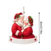 4PCS Acrylic Santa Couple Ornament Growing Old Together Christmas Tree Ornaments  Christmas Tree