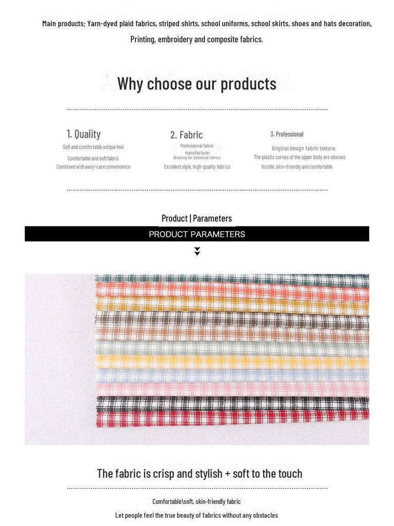 Tkanina w kratę bawełniana barwiona 21-ct na odzież dziecięcą i damską