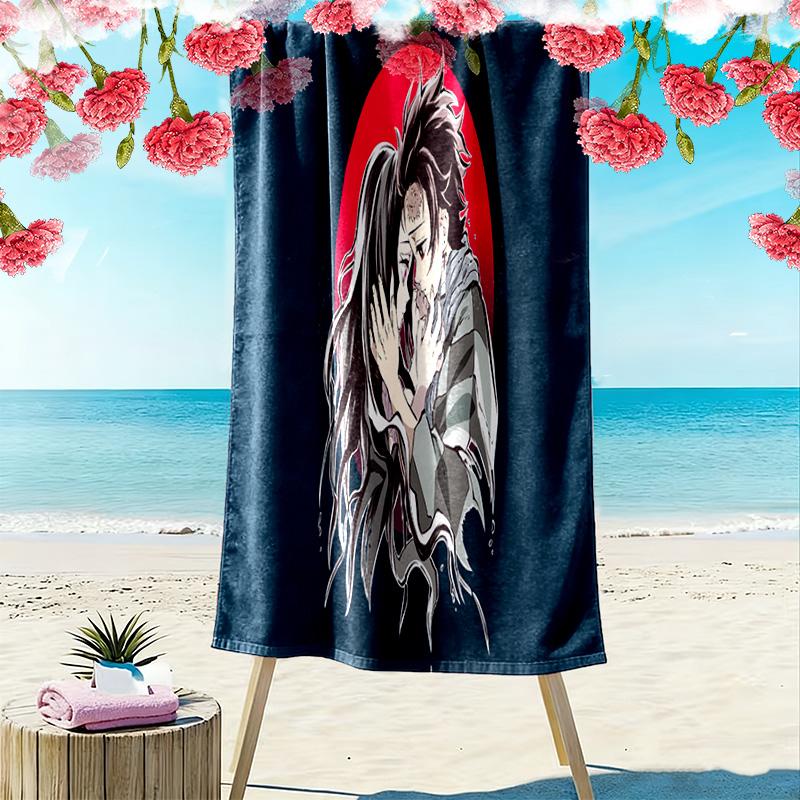 Shadow Warrior's Crimson Blade Beach Towel Soft Outdoor Camping Quickdrying Swim Towel Swim Outdoor Pool Towel Fashion Printing