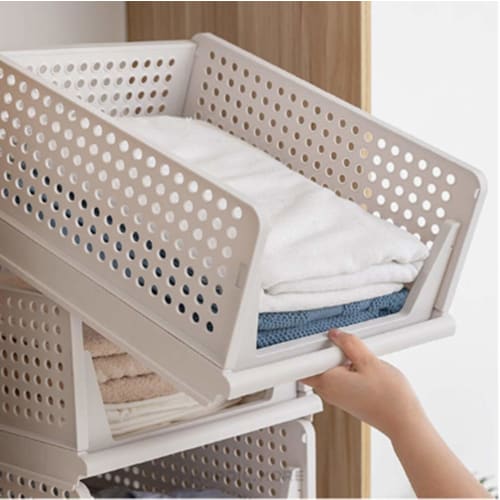 yazi Clothing Storage Case, Drawer, Closet Storage Case, Foldable Storage Box, Large Capacity 3-Tier Closet Storage Stand, Stackable Plastic Case for