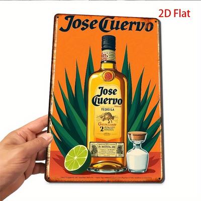 Jose Cuervo Tequila Vintage Metallblechschild Retro Bar Heimdeko für Café Büro Garten Perfektes Weihnachtsgeschenk