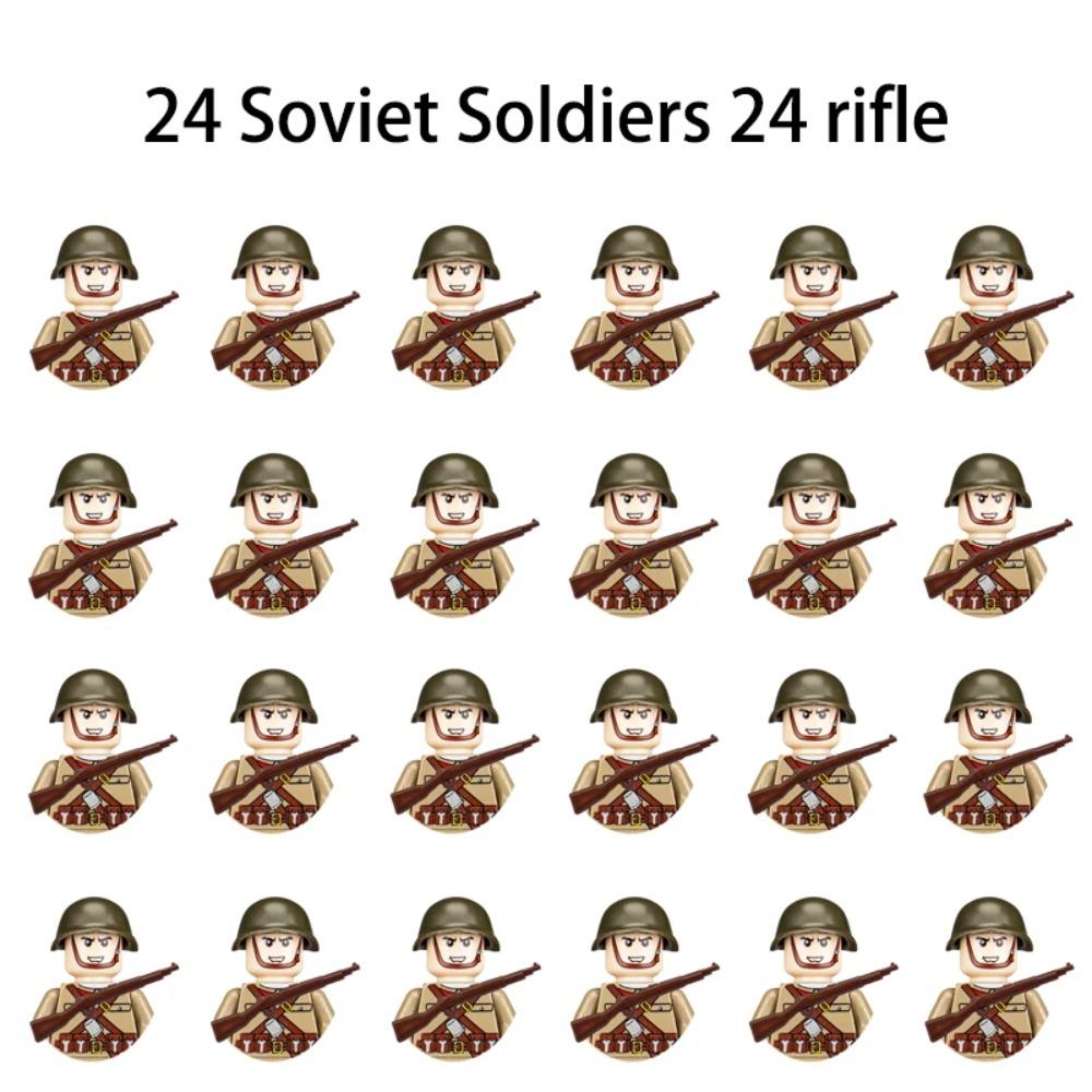 WWII Infantry Military Soldier War National Army Mini Gun Weapon Models Building Blocks Building Blocks Toys for Kids