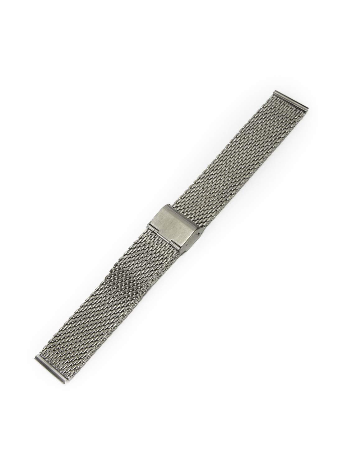 CASSIS Stainless Steel Watch Strap MESH SLIDE 20mm Silver with Replacement Tool U0024304012020