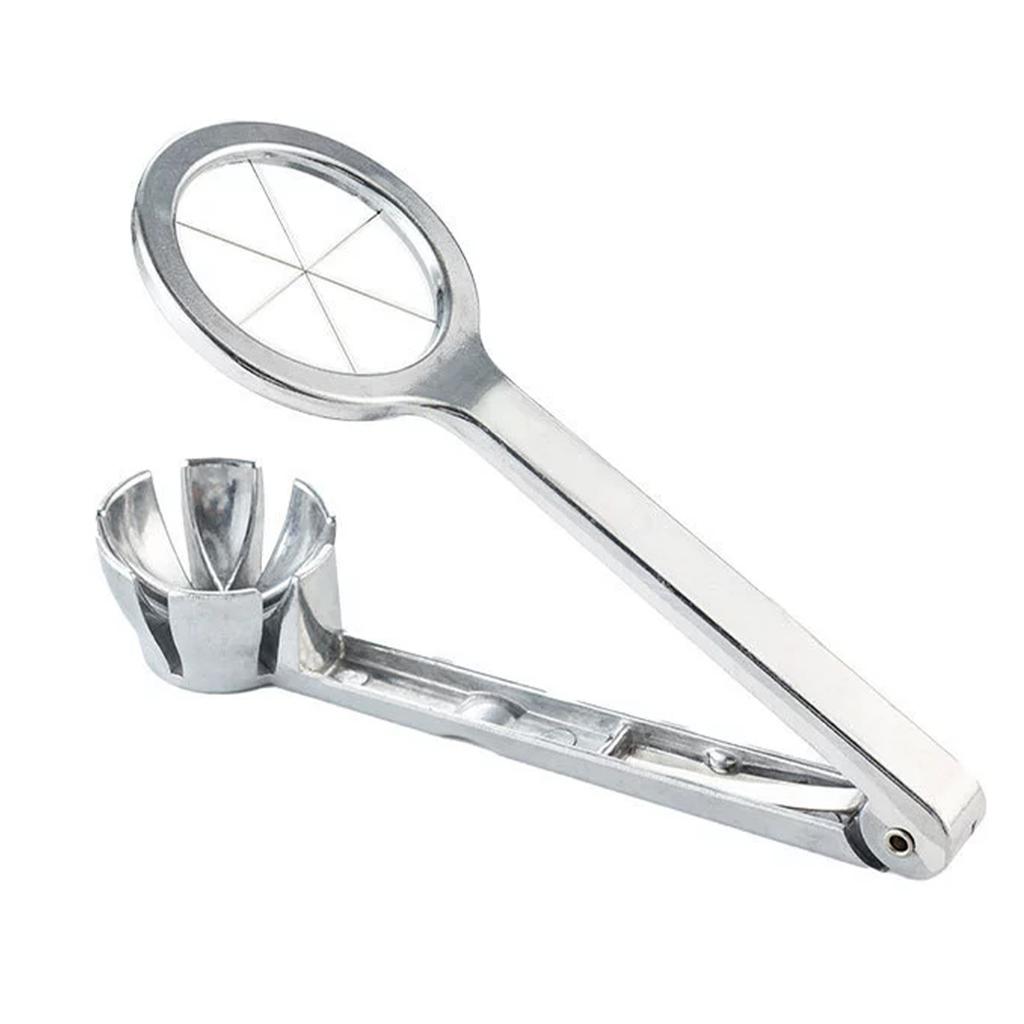 Aluminum Alloy Manual Egg Cutter Portable Multi-functional Egg Slicer Non-slip Section Divider Preserved Egg Splitter Kitchen