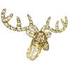 Reindeer Pull Sled Warm White 68 X 36.5 X 62.5 Cm Rattan