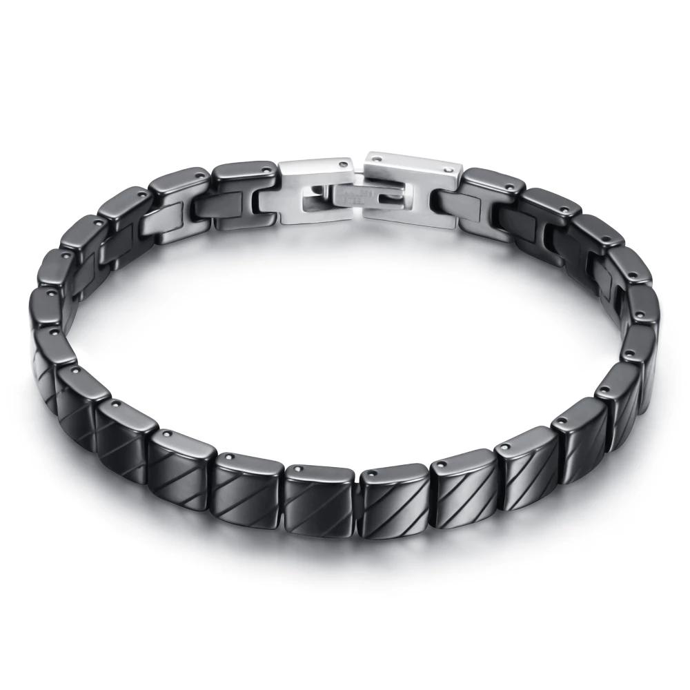 20cm Wit Keramisch Armband Bangle Roestvrij Staal Schakelarmband Sieraden voor Vrouwen en Mannen