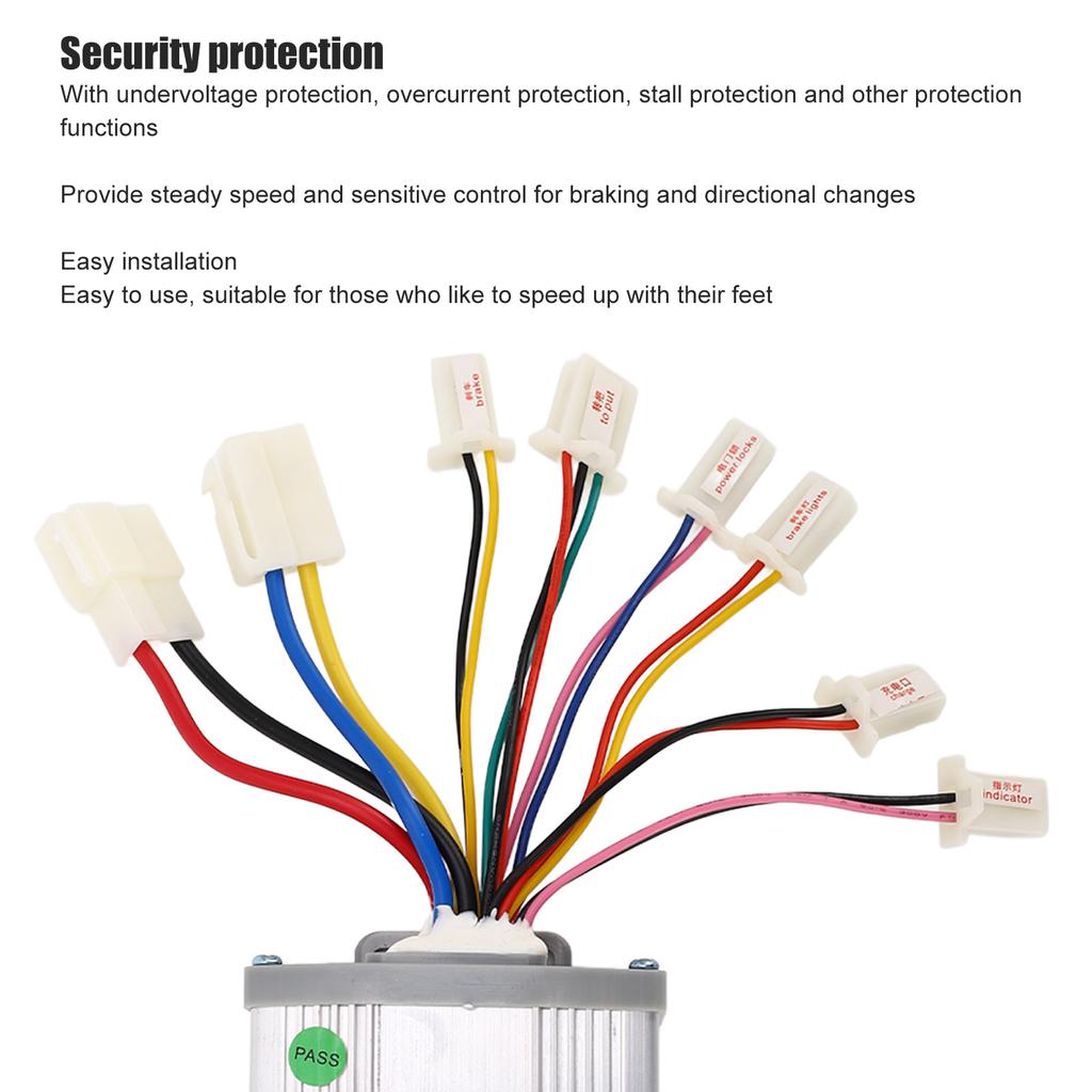 Controller per Triciclo Elettrico 24V 800W Kit Acceleratore a Pedale Kit Retrofit Bici Batteria al Litio