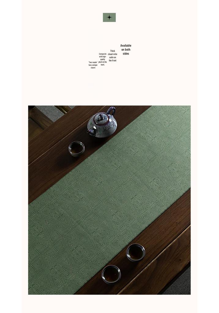 Aiqipa Flying Horse Chinese Table Runner & Waterproof Tea Mat