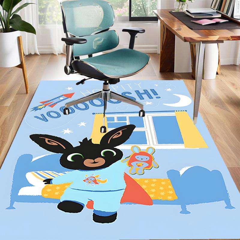 1pc Bing Bunny5 Design Area Rug - Non-Slip, Soft & Cozy Floor Mat for Living Room, Bedroom, Office - Indoor/Outdoor Decorative Carpet