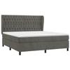 Maison Exclusive - Sommier à lattes de lit et matelas Gris foncé 180x200cm Velours