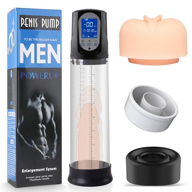 Electric Penis Pump Penis Enlargement Extend Pump Penis Trainer Male Masturbator Cock Vacuum Pump Adult Goods Sex Toy for Men