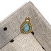3Pcs, Natural Stone Teardrop Faceted Pendant 11x15mm Golden Bezel Frame Charm for DIY Necklace Jewelry Making