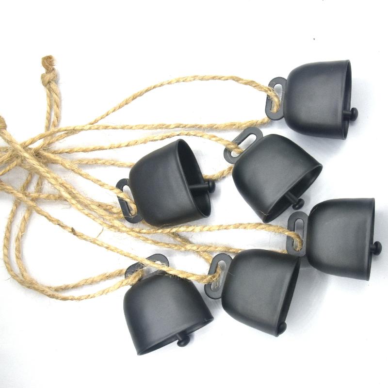 Cow And Sheep Bells Pet Copper Bells Christmas Decoration Jingle Bells With Hemp Rope Loud Bells Xmas Hanging Ornament