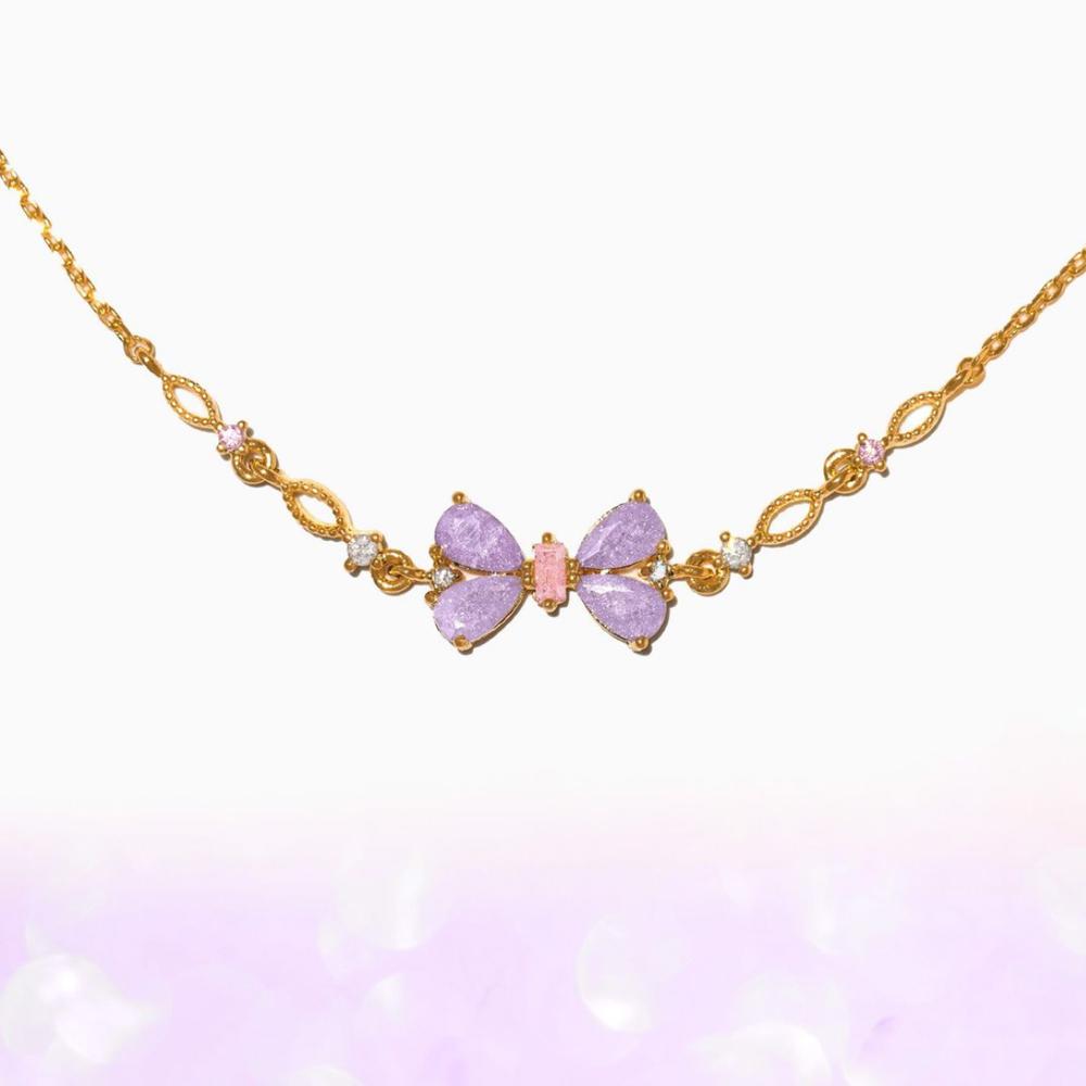 Nuovo Bracciale alla Moda Y2K Raffinato Rosa Dolce Zircone Fiocco Cuore d'Amore Catena per Donne Ragazze Festa Regalo di Compleanno Gioielli