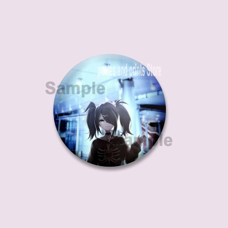 Pop Game Needy Streamer Overload Button Pins Cartoon KAngel Cosplay Badge Ame-chan Round Brooch Bag Hat Decor Jewelry Toys Gifts