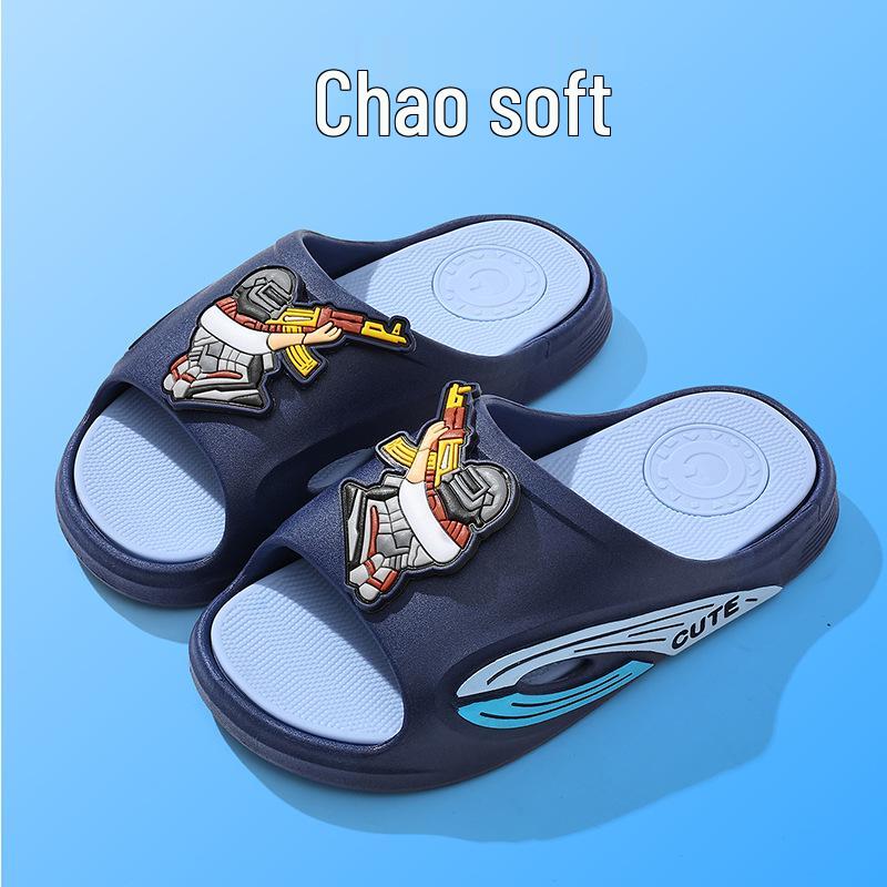 New Style Cartoon Children's Sandals: Soft, Non-Slip Soles, Perfect for Home, Bath, and Outdoor Use with a Unique 'Walking On Poop' Feel.