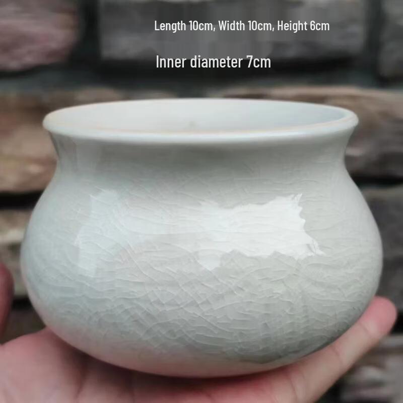 Lilang Ceramic Flower Pot with Crackle Glaze