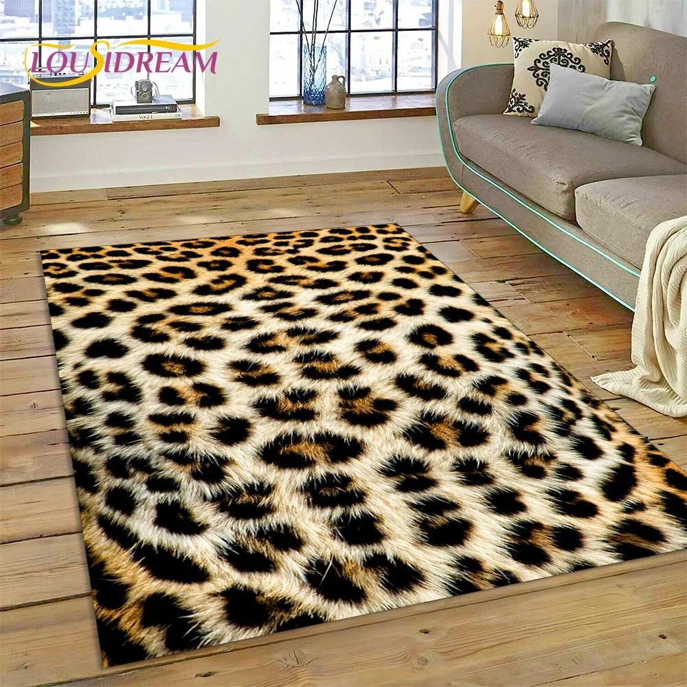Colorful Zebra Stripe Leopard Tiger Carpet Rug for Bedroom Living Room Home Sofa Decoration,Children Game Large Decor Floor Mat