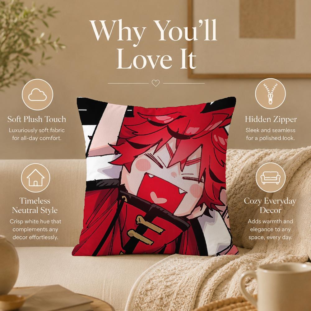 Manga G-GokurakugaiS Cushion Cover Double-Sided Printed Pillow Cover Hypoallergenic Dust-Mite Proof