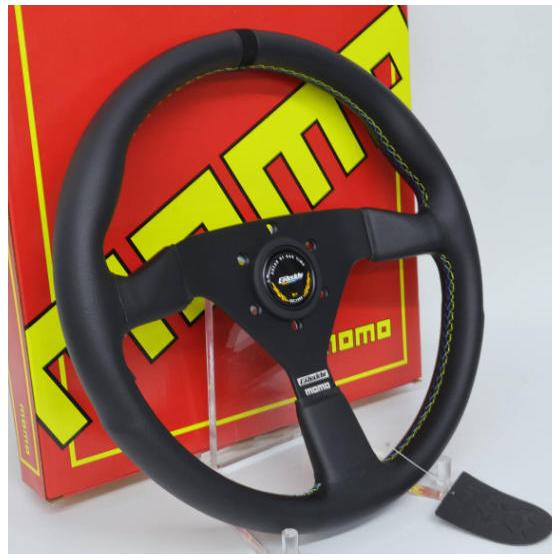New steering wheel, handle body MOMO 14-inch competition refurbished steering wheel, 1 item only, black