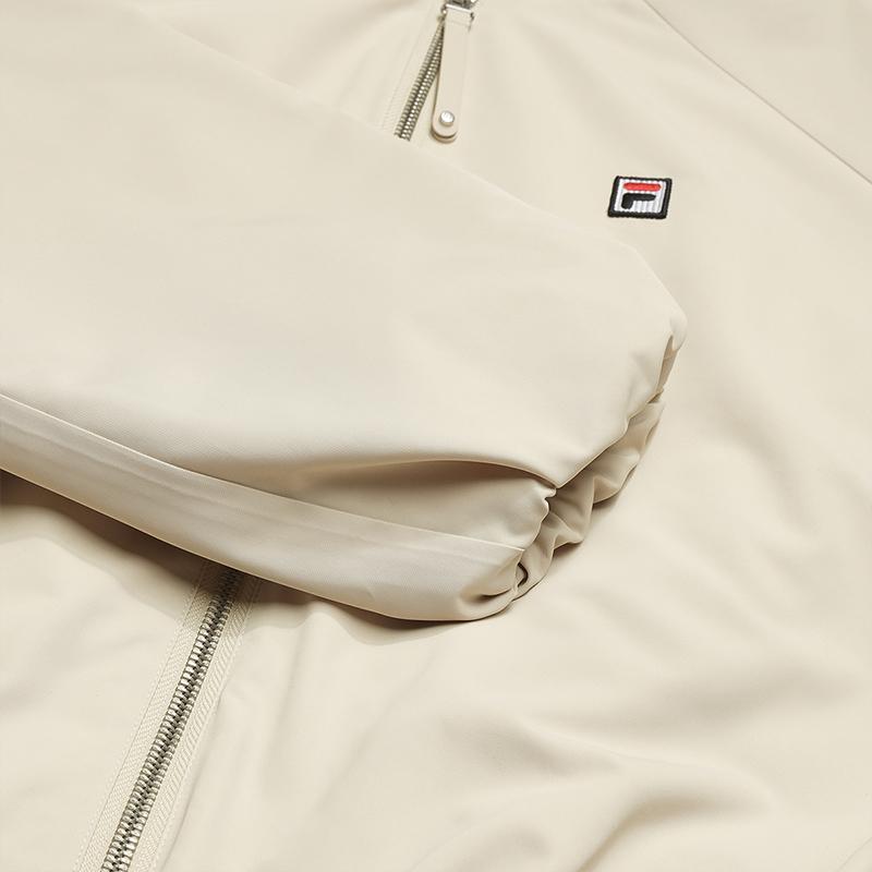 Fila Tennis Fashion Minimalist Classic Retro Sports Casual Comfortable Warm Loose Short Cotton Jacket Women jackets Apricot A11W613904FBG