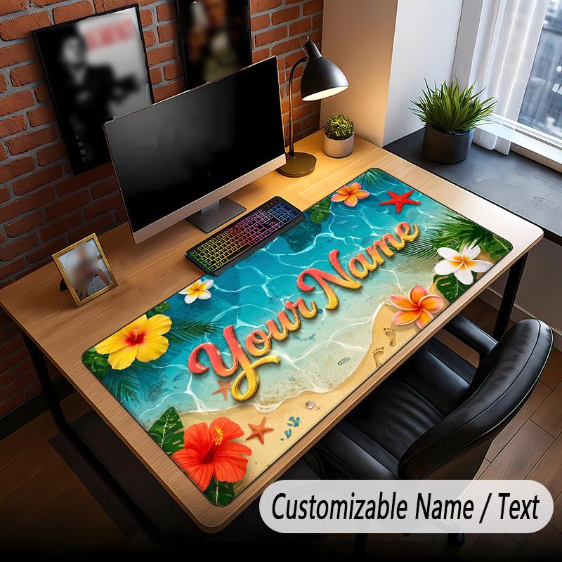 Sunset Landscape Theme Custom Mouse Pad Personalized With Name Text Customized Desk Mat For Office Home Decor