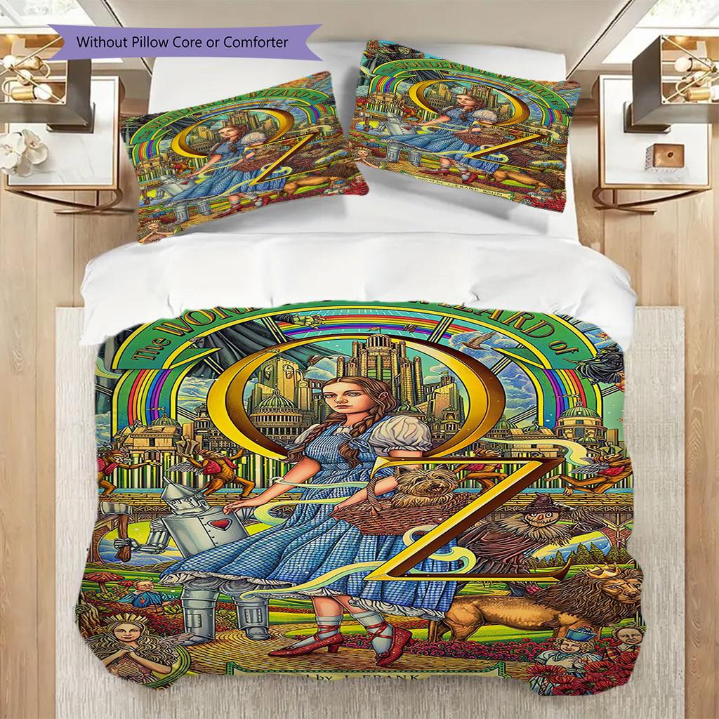 Magical Adventure Awaits Bedding (1 * duvet cover + 2 * pillowcase, without core) 2D Flat Christmas birthday gift Bedding set