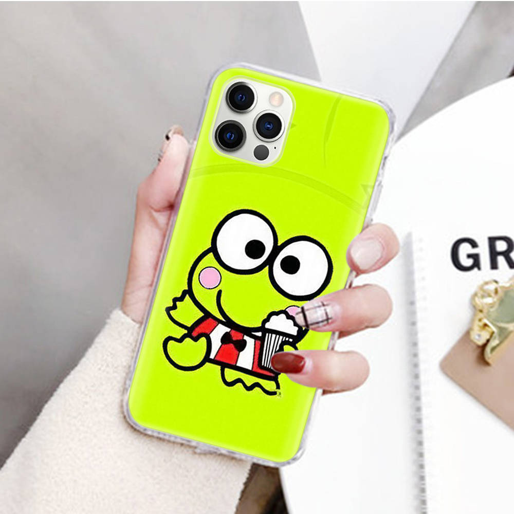 JZ9 Keroppi Transparent Case for Samsung A04 A14 A23 M33 M53 Realme 10 9 C35 C55 VIVO Y02 X80 Infinix Hot 30 Note 11 Tecno Spark 8P Pro