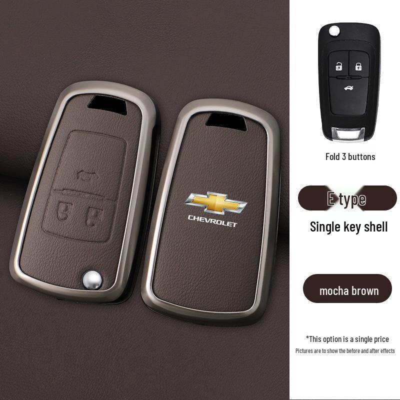 2024 Chevrolet Cruze Leather & Metal Key Cover with Buckle OPP Bag