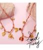European & American Cross-border Fashion Niche: DIY Flower Heart Pendant Bracelet & Necklace Set