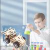 Stem Educational Diy Wooden 4wd Racing Car Science Experiment Toy For Kids Handmade Assembly