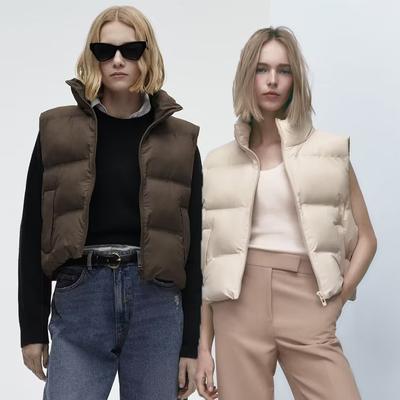 Neue Frauen Jacke Weste Herbst Winter Unten Baumwolle Gefütterte Weste Weibliche Kleidung Ärmellose Kurze Weste Jacke Warme Mäntel