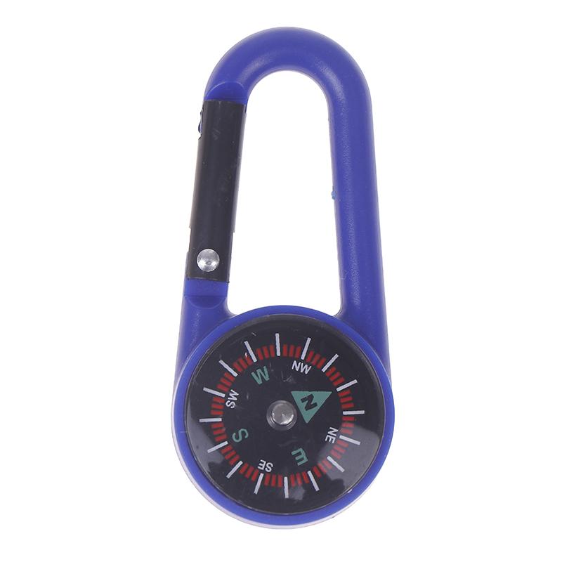 Boucle de Sac à Dos d'Alpinisme de Randonnée à Libération Rapide Avec Boussole Mini Boussole Extérieure Mousqueton Camping Porte-clés ABS Multicolore