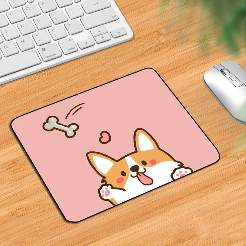 Gaming Cute Mouse Pad Small Corgi Shiba Inu Pc Accessories Deskmat Mousepad Gamer Keyboard Mats Anime Kawaii Laptops Mause Pads