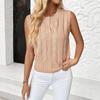 2026 Solid Color Knit Twist Round Neck Sleeveless Sweater Vest Women